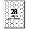 Avery 0.75 in. Diameter Handwrite Only Self-Adhesive Removable Round Color-Coding Labels - Black (28/Sheet, 36 Sheets/Pack)